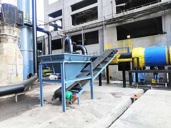 發(fā)往湖北1.2&times;10米的化工污泥烘干機現(xiàn)場